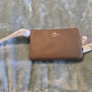 Coach Brown Leather Wristlet